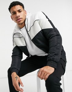 Черная стеганая куртка средней плотности River Island-Черный