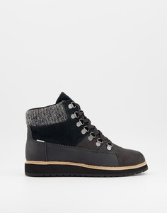 Черные походные ботинки со вставками Toms Mesa-Черный
