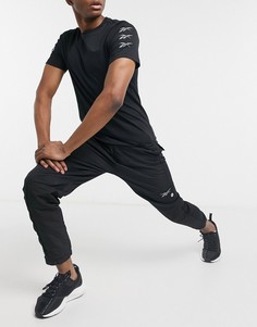 Черные спортивные джоггеры с логотипом Reebok-Черный