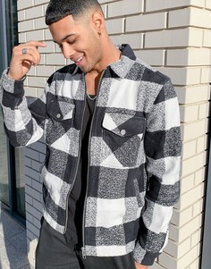 Белая рубашка в клетку River Island-Белый