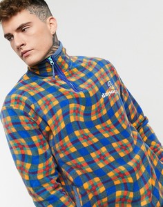 Oversized-свитшот с короткой молнией, сплошным принтом и логотипом "Daysocial" ASOS Daysocial-Многоцветный
