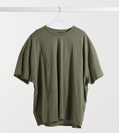 Oversized-футболка цвета хаки ASOS DESIGN Plus-Зеленый
