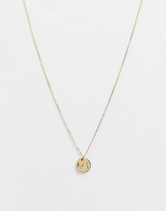 Позолоченное ожерелье с гравировкой созвездия Скорпиона на подвеске Z for Accessorize-Золотистый