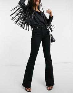 Черные расклешенные джинсы River Island-Черный