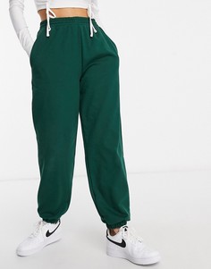Зеленые oversized-джоггеры для дома с контрастными шнурками от комплекта ASOS DESIGN-Зеленый