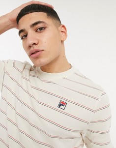 Белая футболка в неоновую полоску Fila Leon-Белый