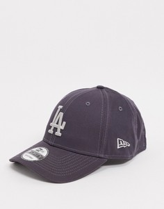 Серая кепка с нашивками 9forty и LA Dodgers от New Era-Серый