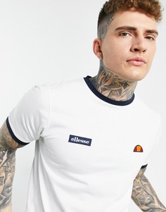 Белая футболка с контрастной отделкой ellesse-Белый