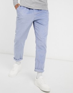 Узкие брюки из вельвета в рубчик пыльно-голубого цвета ASOS DESIGN-Голубой