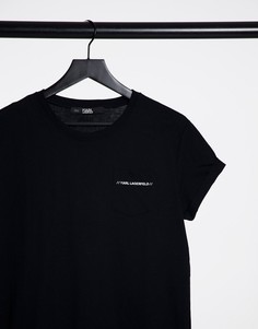 Черная футболка с карманами Karl Lagerfeld Athleisure-Черный