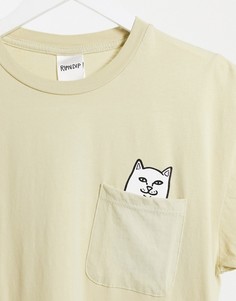 Светло-коричневая футболка с принтом «кот Нермал» RIPNDIP-Светло-коричневый