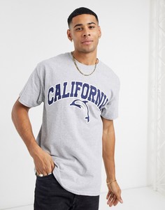 Серая футболка New Look California-Серый