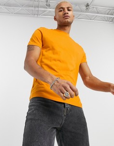 Оранжевая футболка из органического хлопка с круглым вырезом ASOS DESIGN-Оранжевый