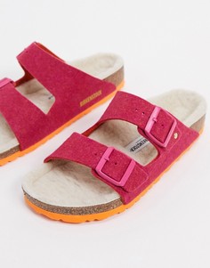 Розовые шлепанцы с двумя пряжками Birkenstock-Розовый