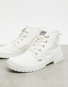 Белые парусиновые ботинки Palladium-Белый