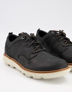 Черные кожаные ботинки на шнуровке CAT Brusk-Черный