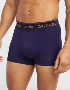 Хлопковые боксеры темно-синего цвета Calvin Klein-Темно-синий