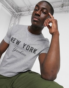 Серая футболка New Era MLB New York Yankees Heritage-Серый