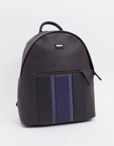 Черный рюкзак из искусственной кожи с синей полоской Ted Baker-Коричневый