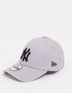 Серая кепка с принтом "NY "New Era-Серый