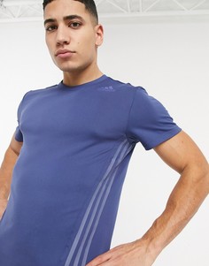 Синяя футболка adidas Training-Голубой