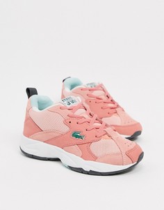 Массивные кроссовки с розовыми вставками Lacoste Storm-Розовый