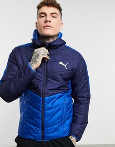 Синий утепленный пуховик PUMA-Голубой