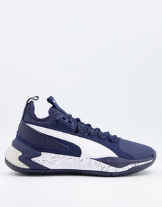 Синие кроссовки с контрастными вставками PUMA basketball uproar hybrid-Голубой