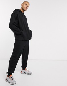 Черный спортивный oversize-костюм из органического хлопка с худи и джоггерами ASOS DESIGN