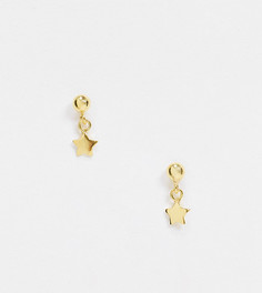 Серьги-гвоздики из позолоченного серебра ASOS DESIGN-Золотой