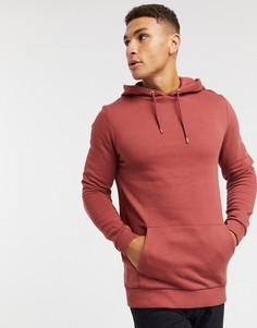 Красный удлиненный худи ASOS DESIGN