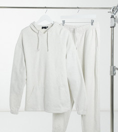 Белый спортивный костюм из органического хлопка в стиле oversized с худи и джоггерами ASOS DESIGN