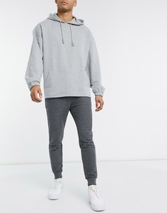 Темно-серые меланжевые джоггеры скинни ASOS DESIGN-Серый