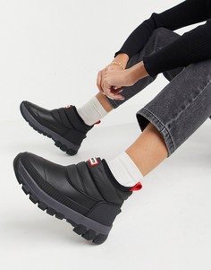 Черные утепленные ботинки Hunter Original-Черный