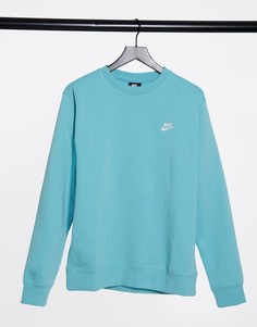 Голубой свитшот с круглым воротом Nike