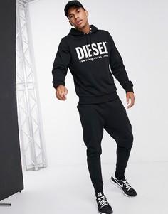 Худи черного цвета с логотипом Diesel-Черный