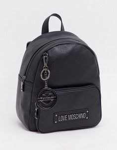 Черный классический рюкзак Love Moschino