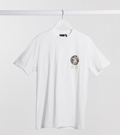 Белая футболка с принтом дракона на груди ASOS DESIGN Tall-Белый