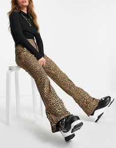 Коричневые горнолыжные брюки с леопардовым принтом Protest Angle 20-Коричневый