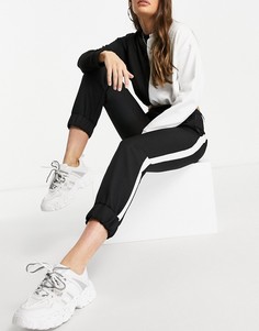 Однотонные тканевые джоггеры с полосками по бокам ASOS DESIGN-Многоцветный