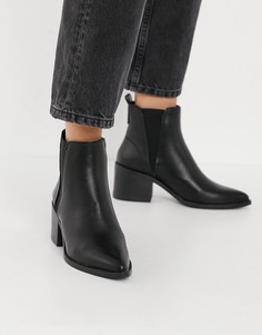 Черные ботильоны на среднем каблуке Schuh Charlotte-Черный