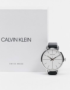 Часы с черным циферблатом Calvin Klein-Черный