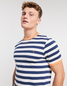 Футболка в полоску Farah-Голубой