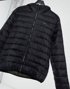 Черная куртка с капюшоном Barbour Benton-Черный