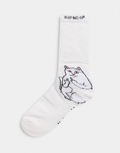 Белые носки RIPNDIP Lord Nermal-Белый