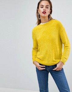 Oversize-джемпер из мягкой синели ASOS-Желтый