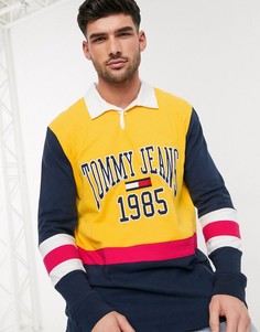 Рубашка регби в стиле ретро Tommy Jeans-Желтый