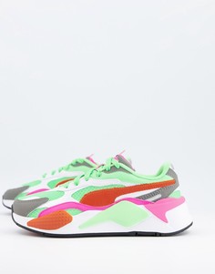 Зеленые кроссовки PUMA RS-X3-Зеленый