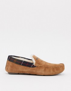Светло-коричневые замшевые слиперы Barbour Monty-Светло-коричневый