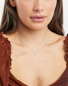 Серебристое ожерелье с прозрачным хрусталем Pilgrim-Серебристый